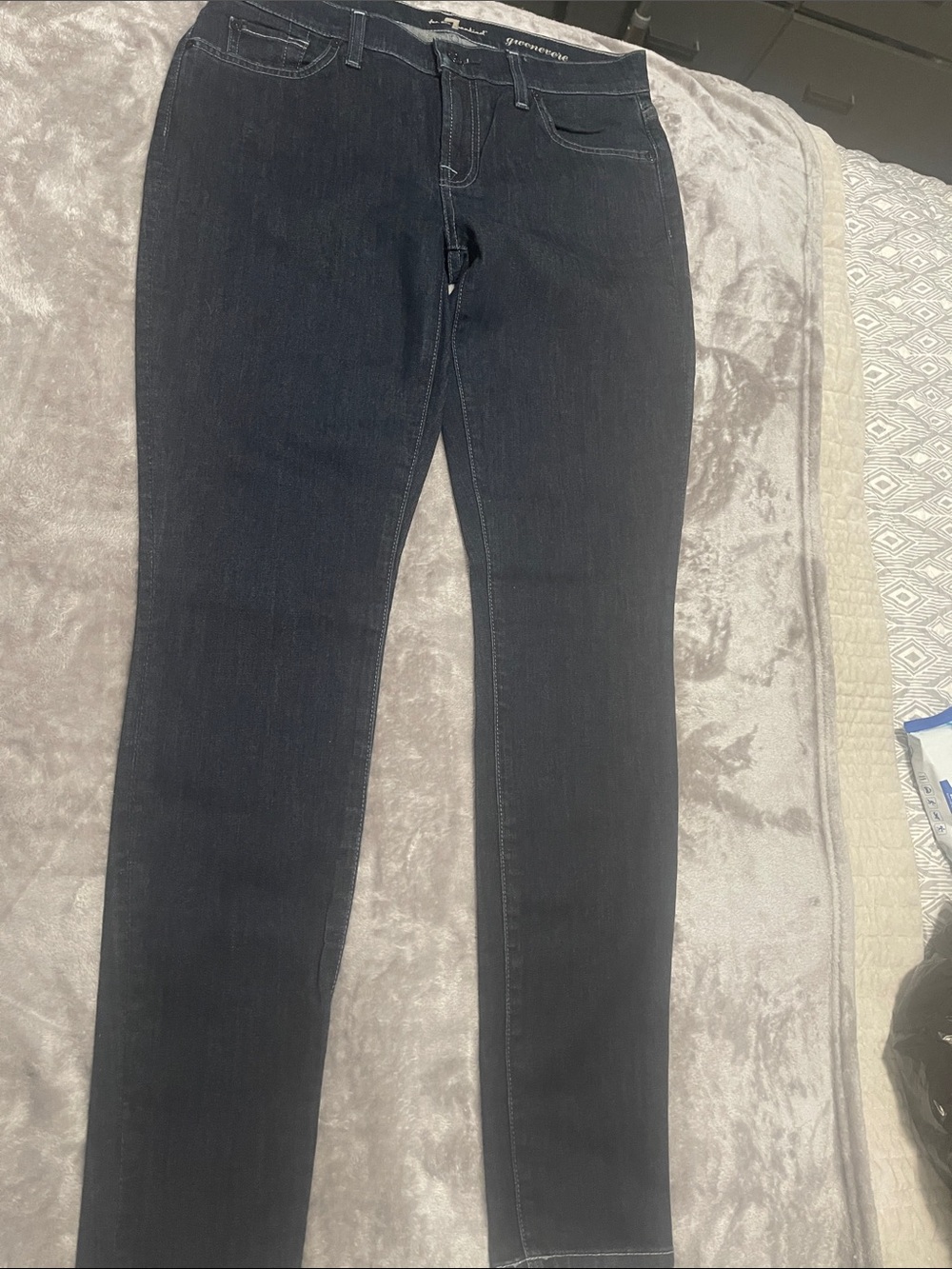 7 For All Mankind Women's Skinny Jeans in Dark Indigo
